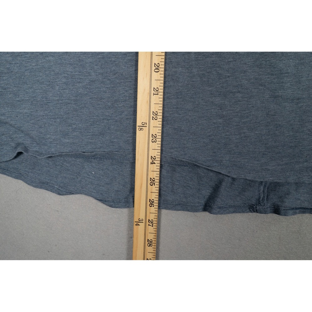Lululemon Back Into It Long Sleeve Shirt Heathered Blue Relaxed Fit Top - Picture 5 of 8